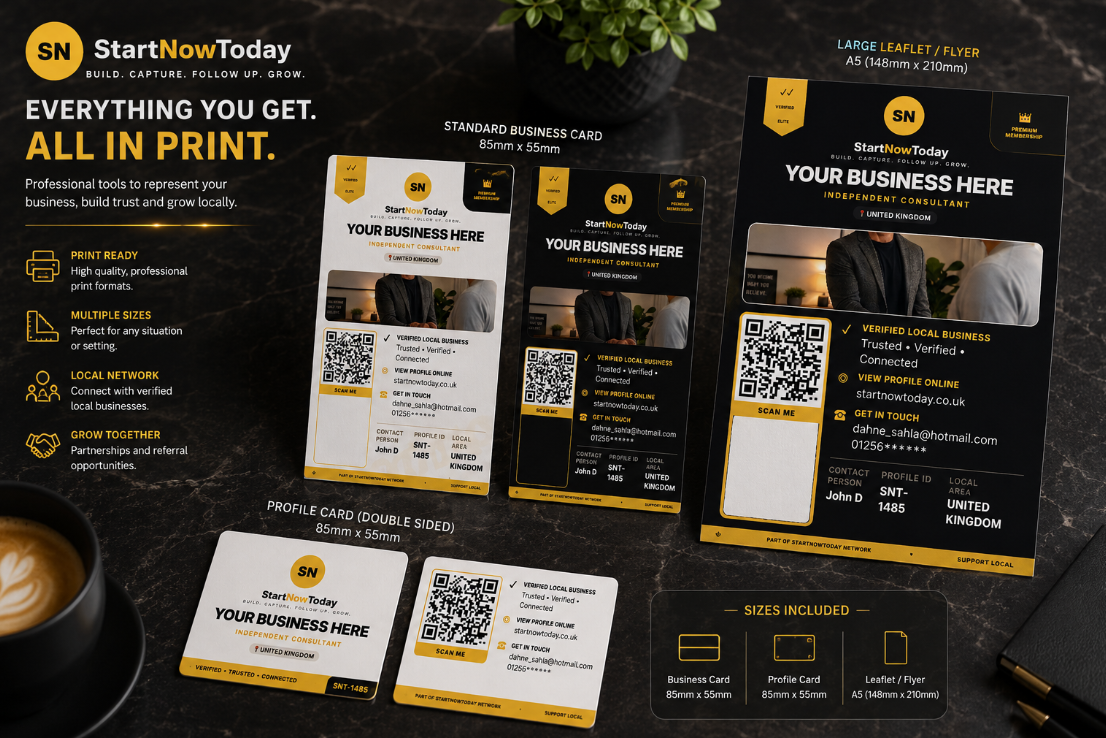 Printable flyer with QR code
